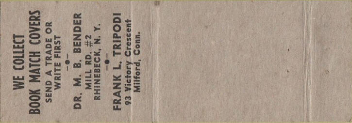 RMS 19th Annual Convection Baseball Theme Matchbook Cover