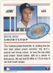 Back of 1993 Score Card number 489 - Derek Jeter RC