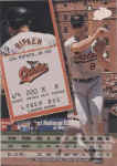 Back of 1994 Leaf Cal Ripken card number 1