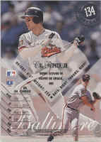 Back of 1995 Leaf Cal Ripken card number 134
