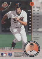 Back of 1996 Leaf Cal Ripken card number 21