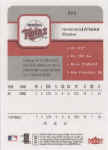 Back of 2006 Fleer baseball Card 365 Francisco Liriano Rookie