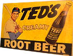 Ted's Root Beer Fake Advertising Sign