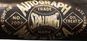 Spalding 1930s Diamond Ball logo Bat manufacturing Period