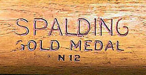 Spalding 1912-1918 Gold Medal Bats manufacturing Period