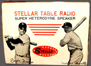 Roger Maris - Mickey Mantle Stellar Table Radiopicture Box