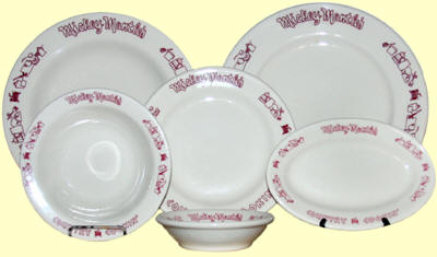 Mickey Mantle Country Cookin' Restaurant Plates
