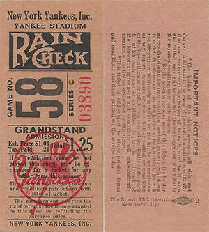 1950 Grandstand Ticket